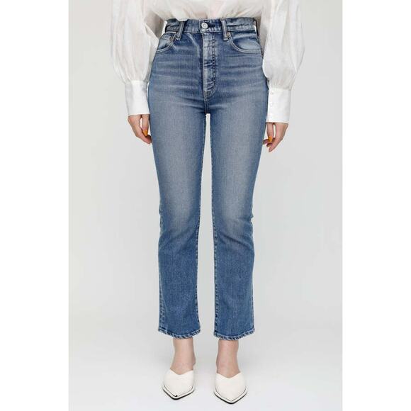 Moussy Vintage Cardeno Cropped Flared‎ Jeans Size 27